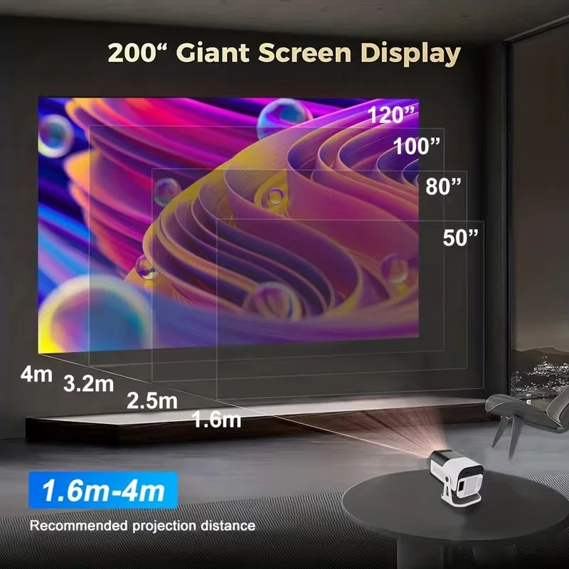 Mini Projector – 4K Support Android 13 Portable Home Cinema
