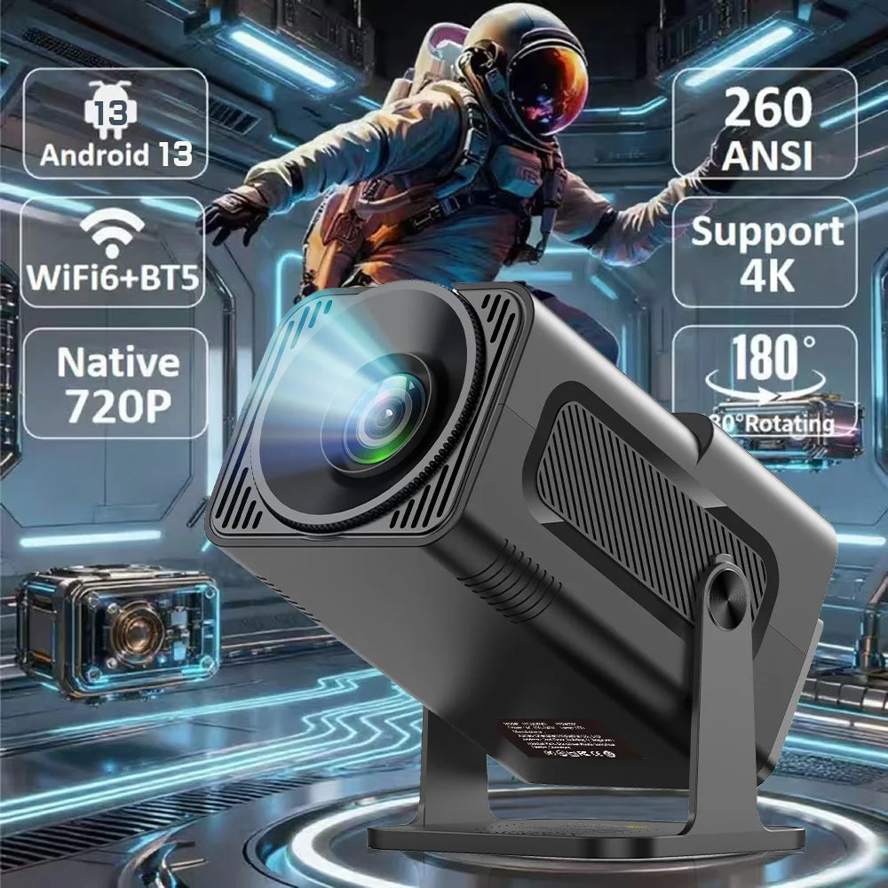 Mini Projector – 4K Support Android 13 Portable Home Cinema