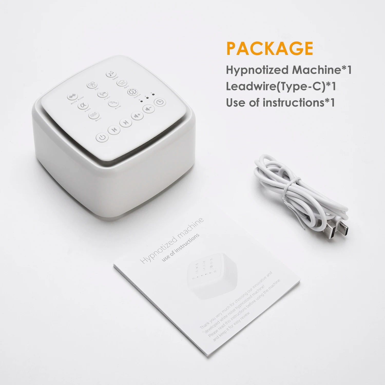 White Noise Machine – Rechargeable Sleep Sound Machine with Timer