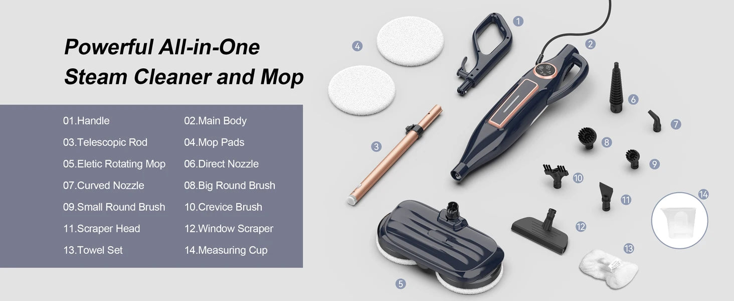 Rotating Scrubbing Steam Cleaner