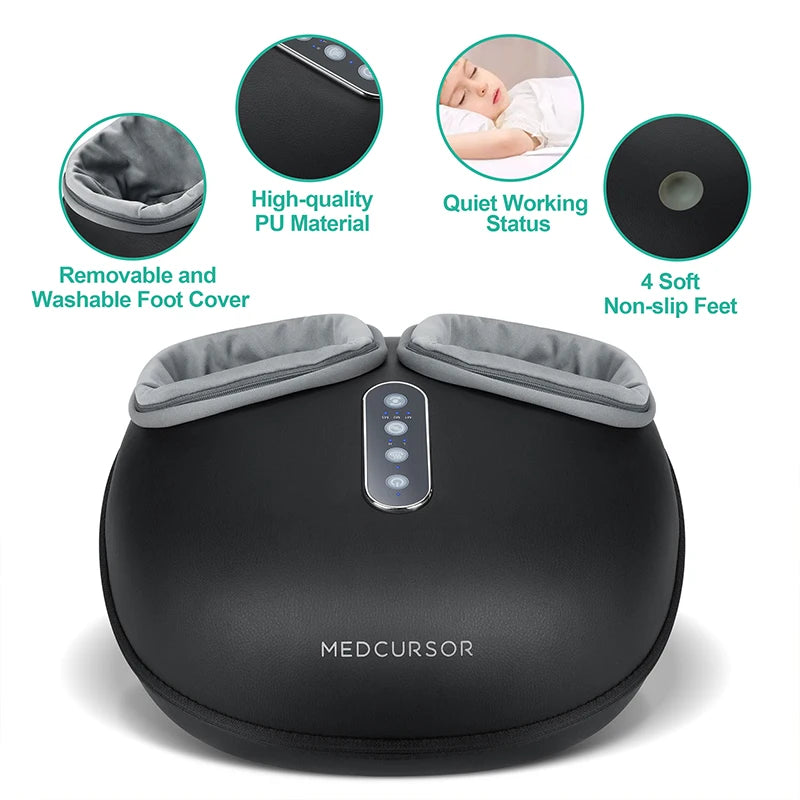 Shiatsu Foot Massager with Heat – Deep Kneading Electric Foot Massager
