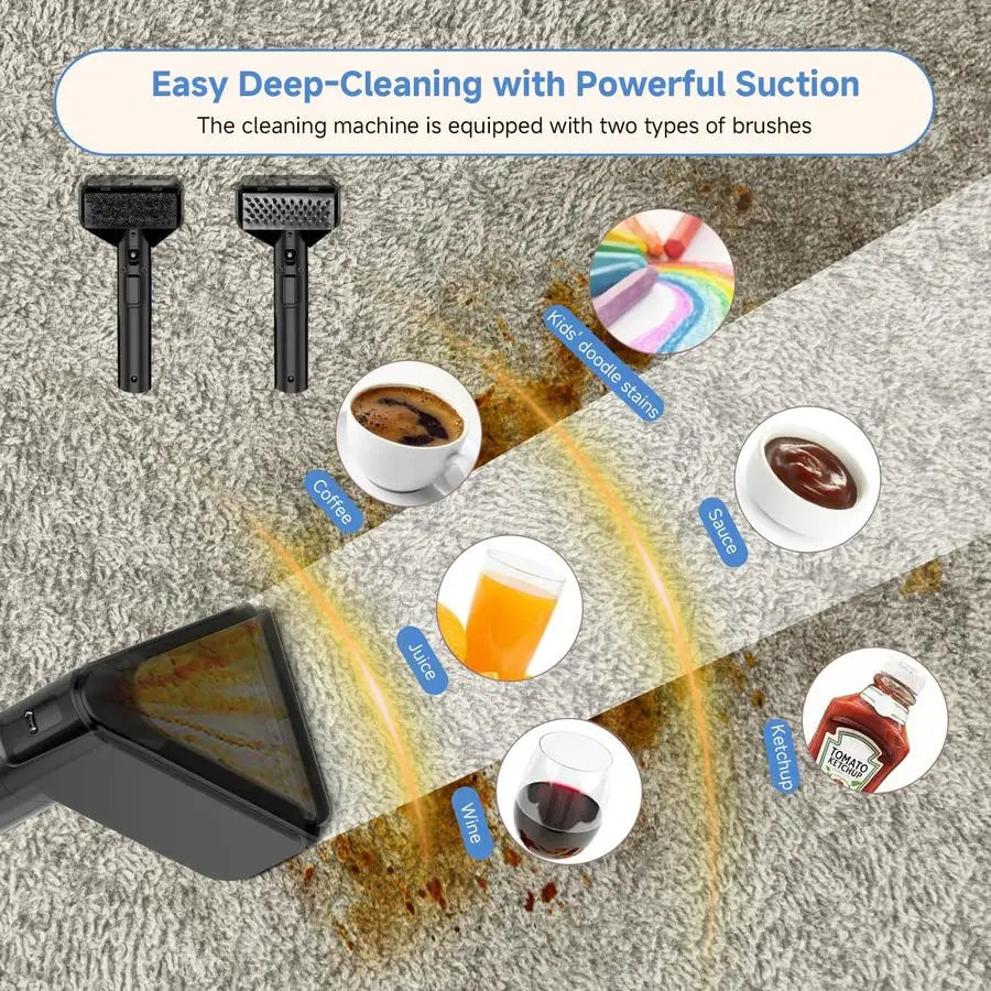 Portable Carpet & Upholstery Cleaner | 18KPa Turbo Suction Spot Cleaner
