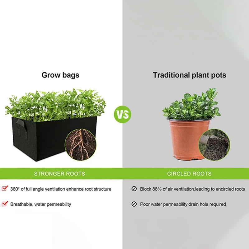 Rectangular Garden Grow Bag Planter