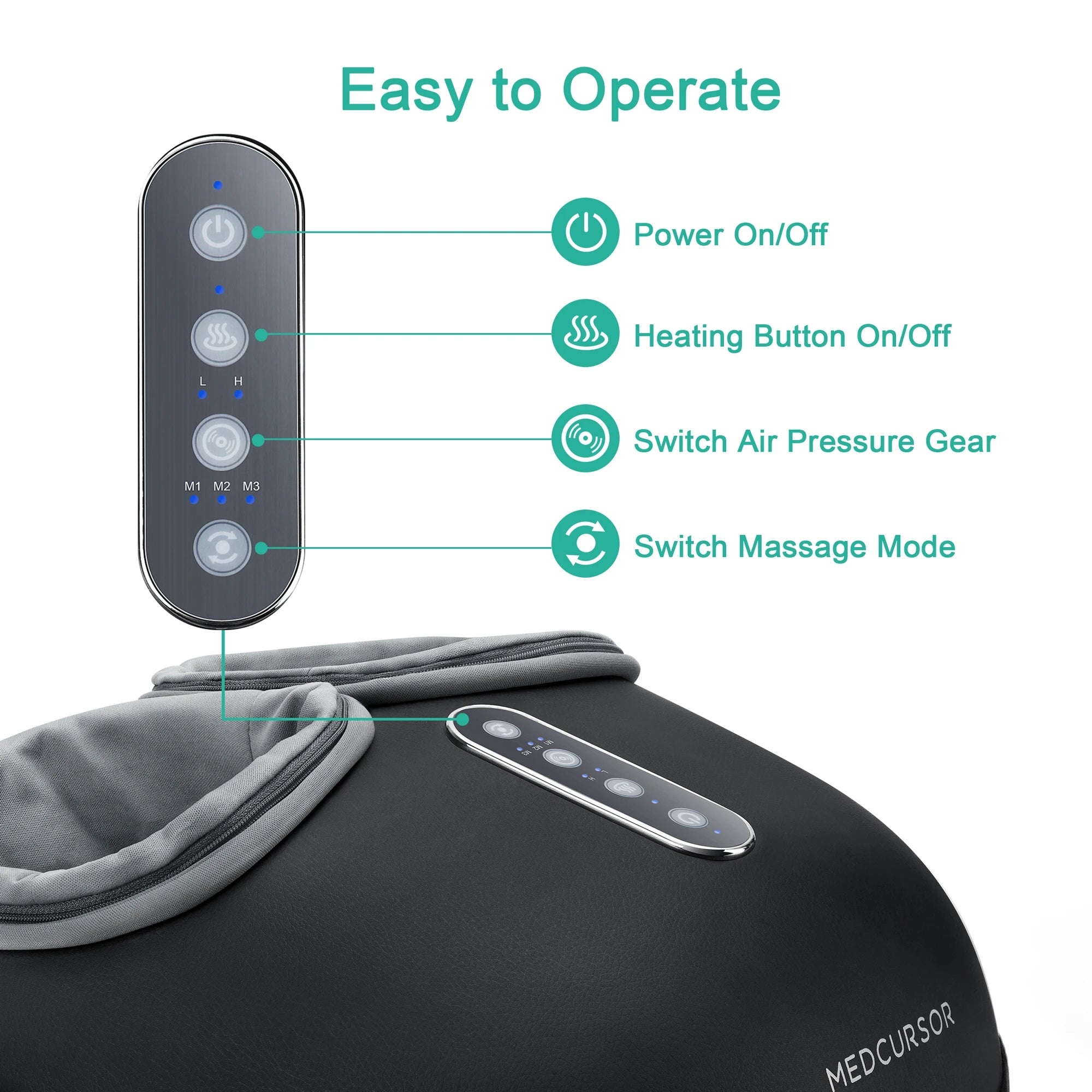 Shiatsu Foot Massager with Heat – Deep Kneading Electric Foot Massager