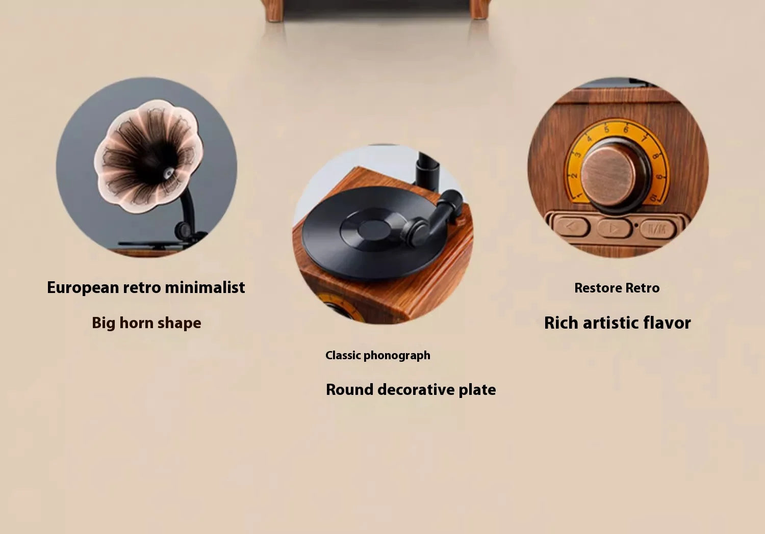 Retro Gramophone Bluetooth Speaker