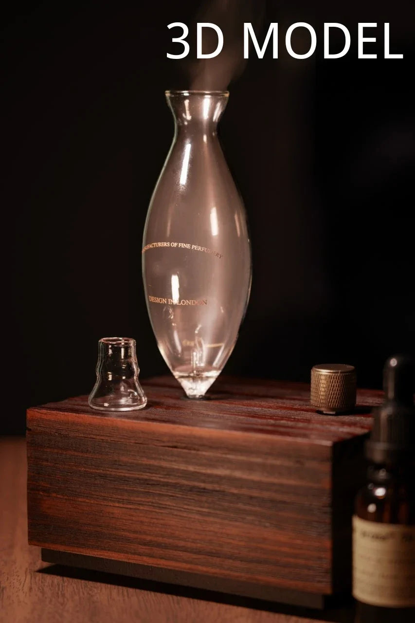 Solid Wood Glass Aroma Diffuser