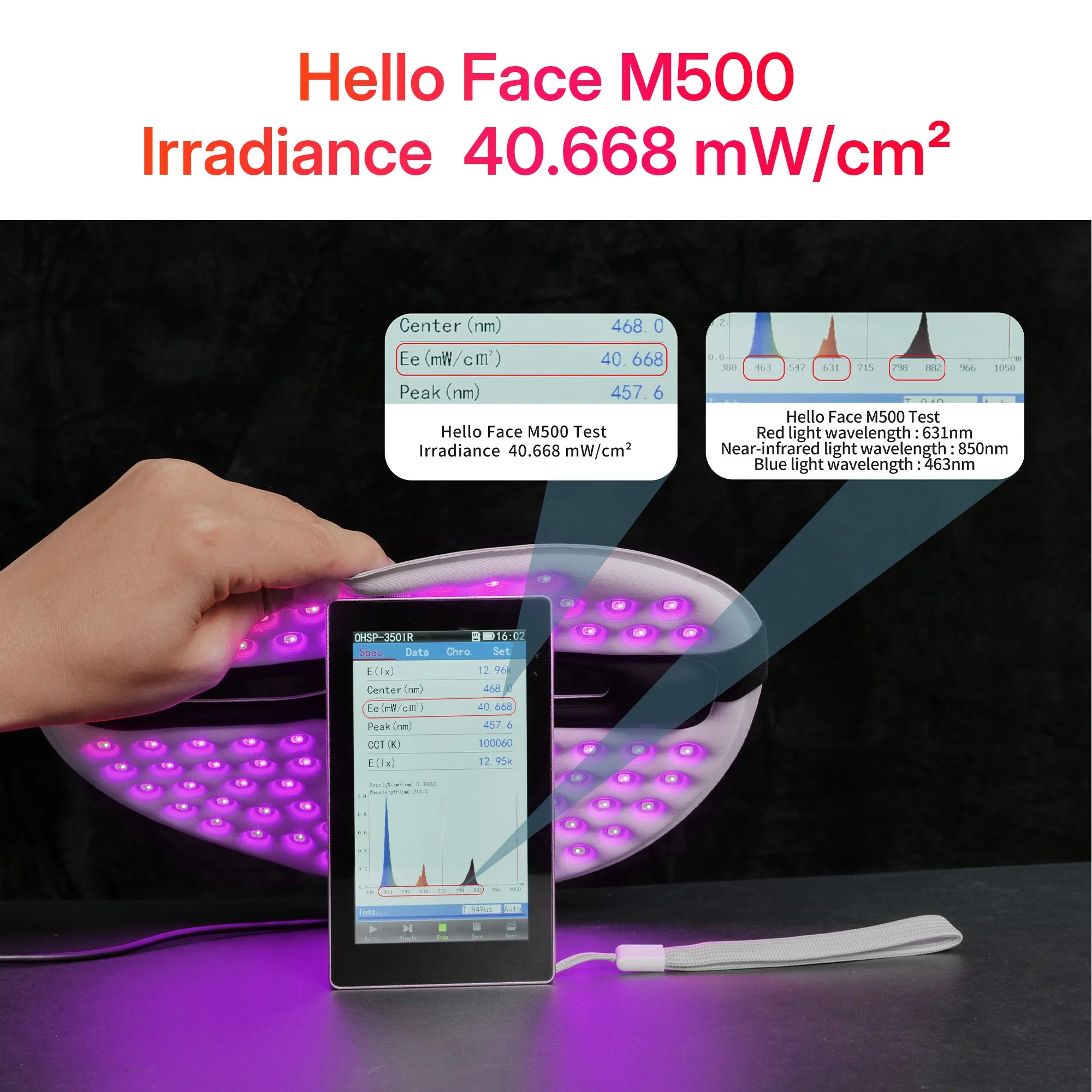 HELLO FACE M500 LED Light Therapy Mask – Anti-Aging & Acne Treatment