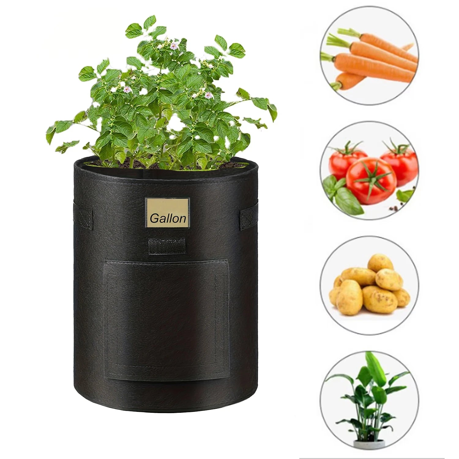 Non-Woven Garden Grow Bags with Handles