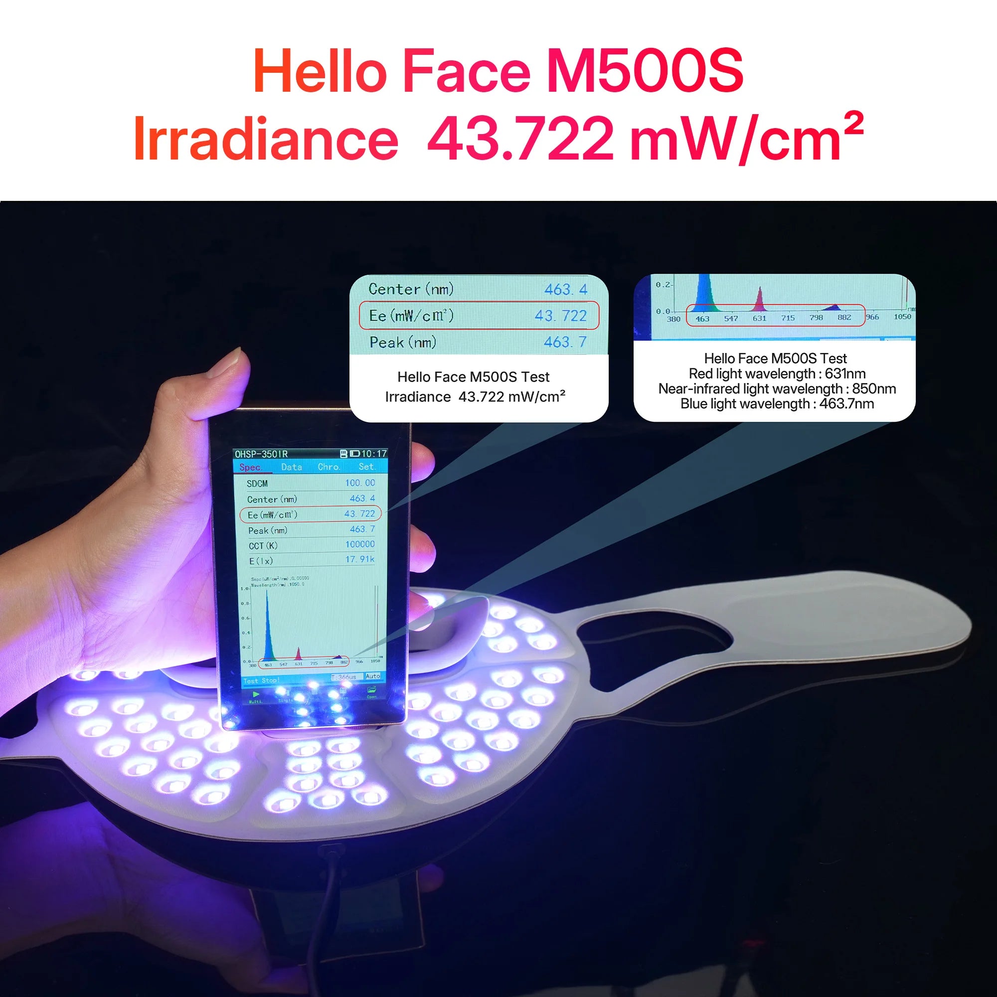 HELLO FACE M500 LED Light Therapy Mask – Anti-Aging & Acne Treatment