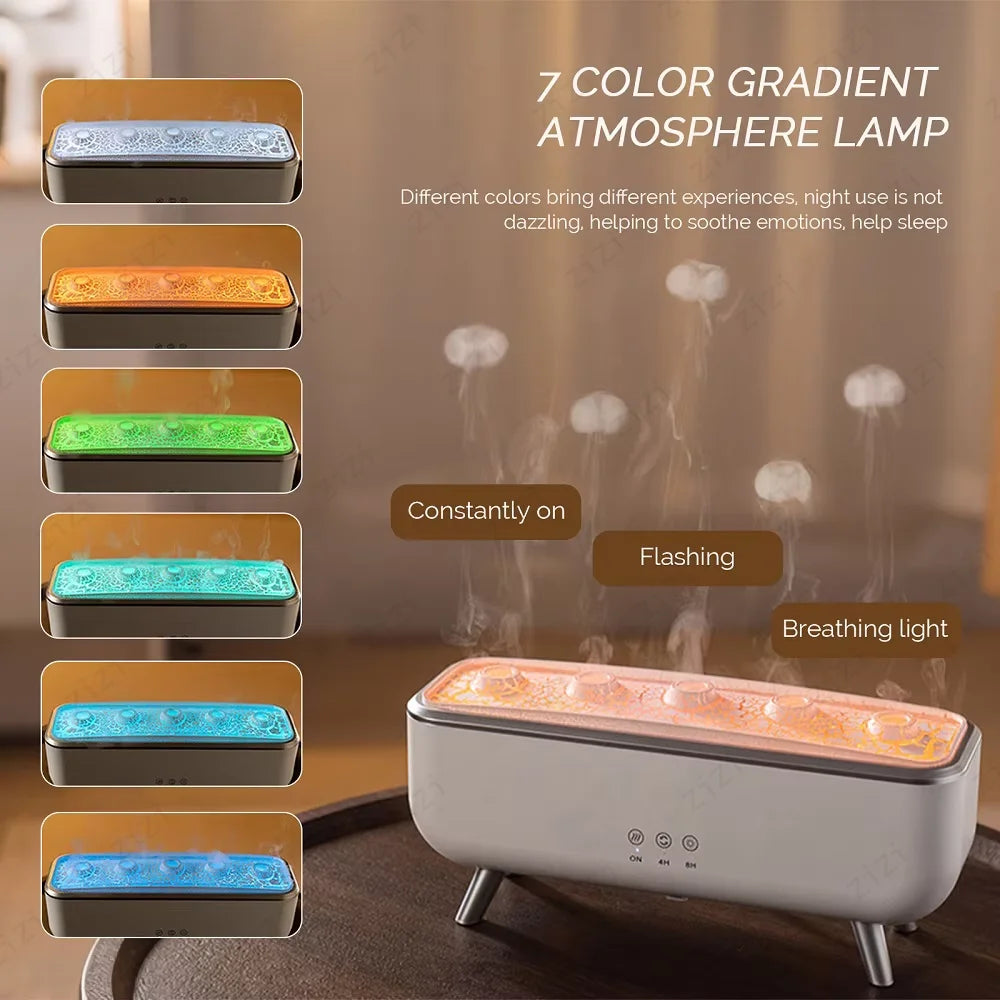 Flame Aroma Diffuser Humidifier – 7-Color LED Essential Oil Diffuser with Remote