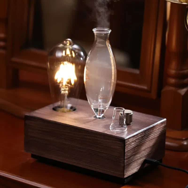 Solid Wood Glass Aroma Diffuser