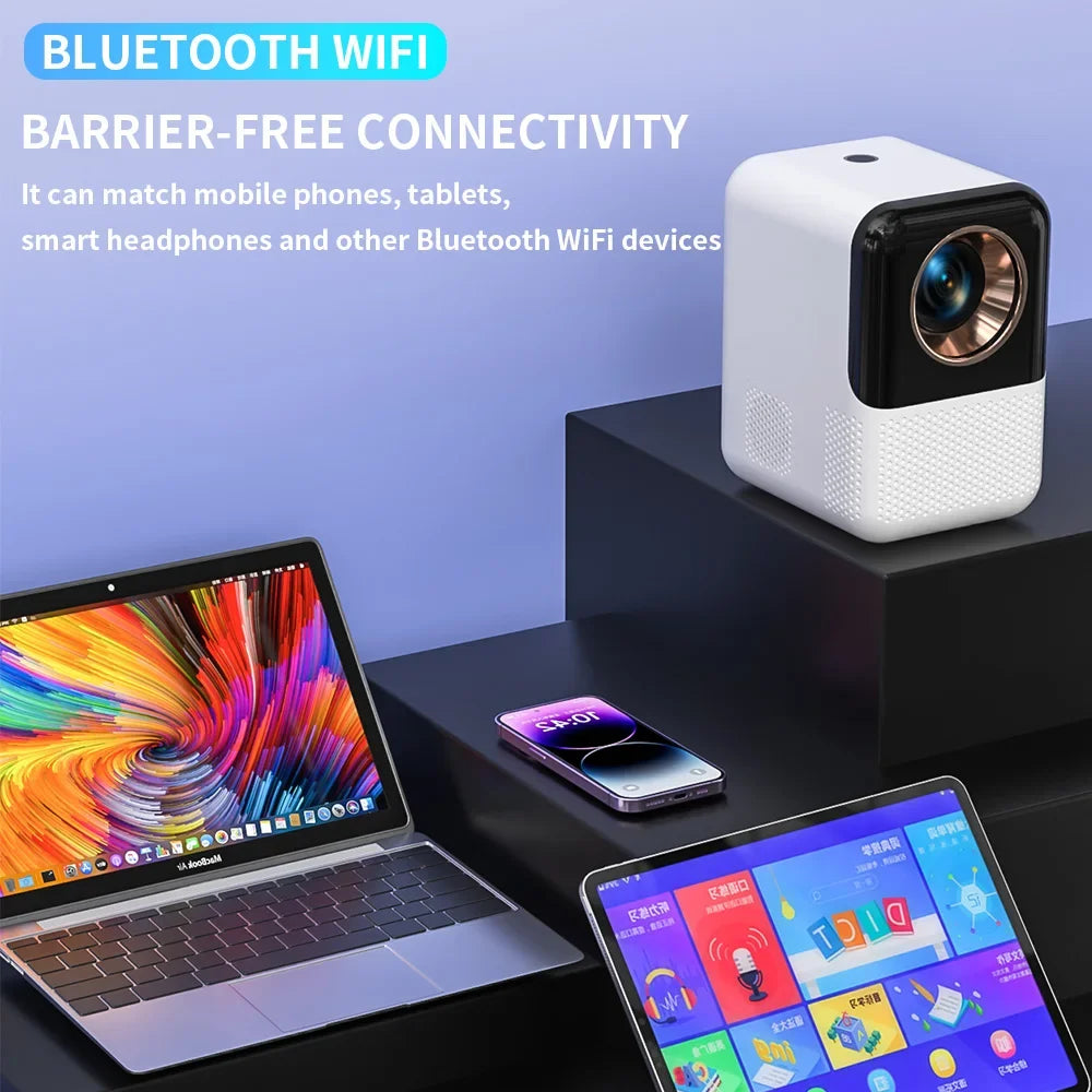 Smart Mini Projector 1080P | Android 11 WiFi Bluetooth Home Cinema