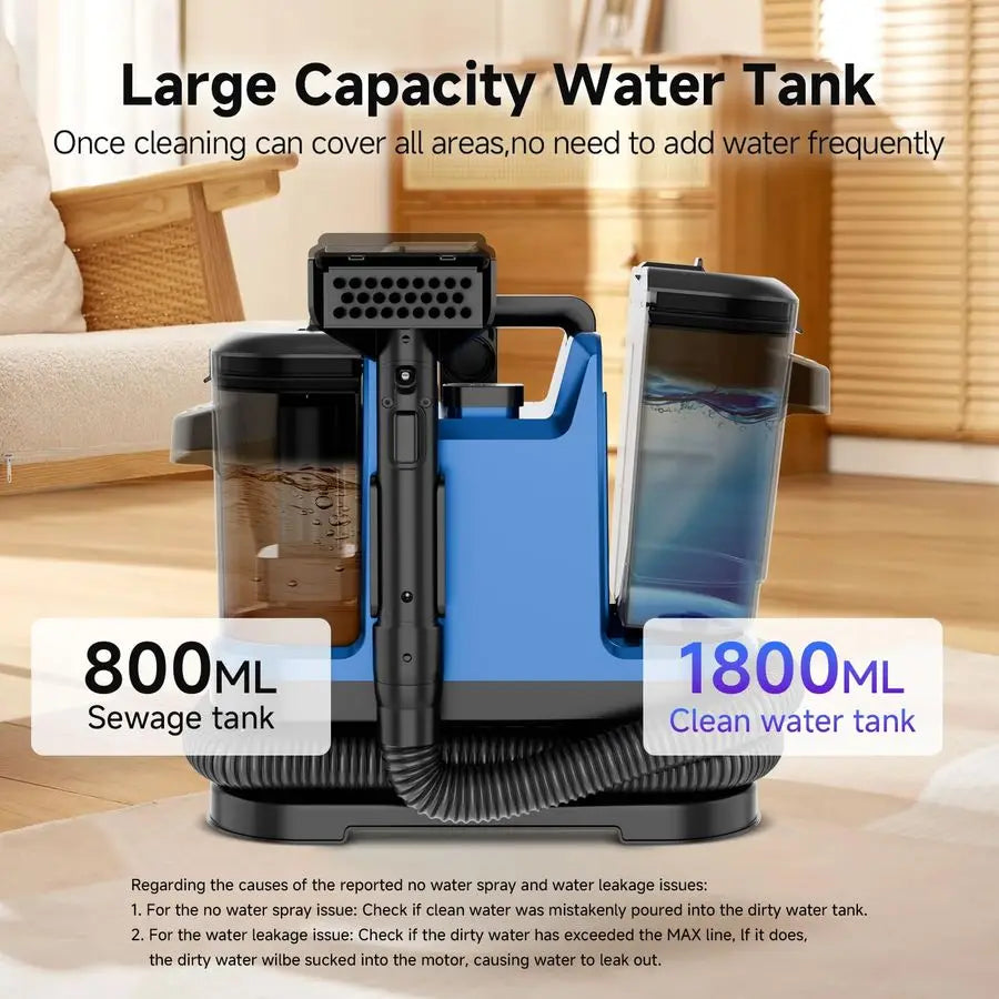 Portable Carpet & Upholstery Cleaner | 18KPa Turbo Suction Spot Cleaner