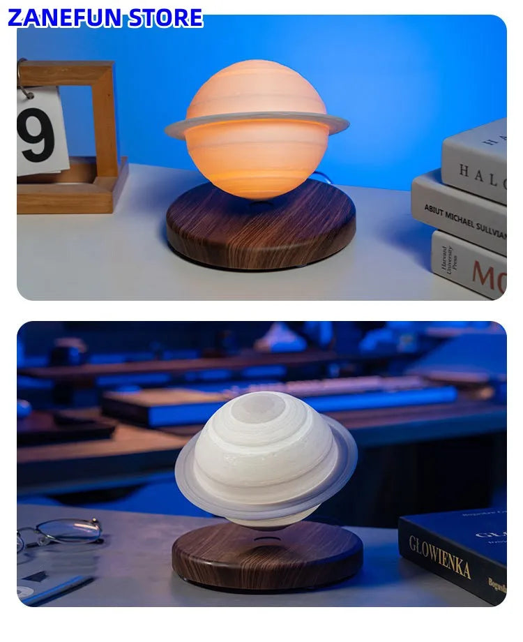 Floating Saturn Lamp – Magnetic Levitating LED Desk Light