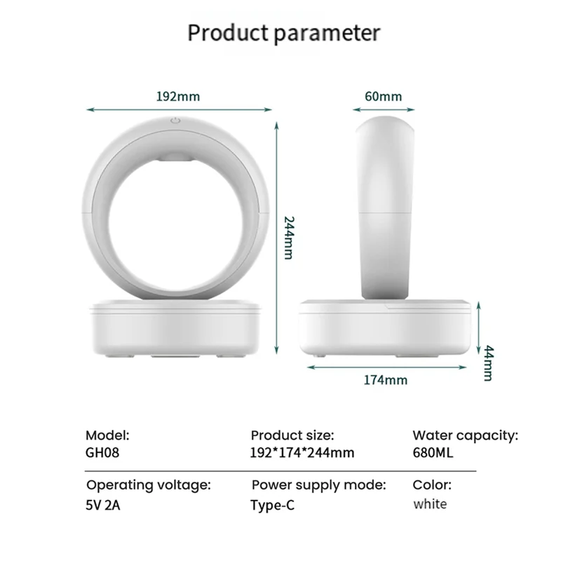 Anti-Gravity Water Drop Humidifier – Aromatherapy Mist Diffuser
