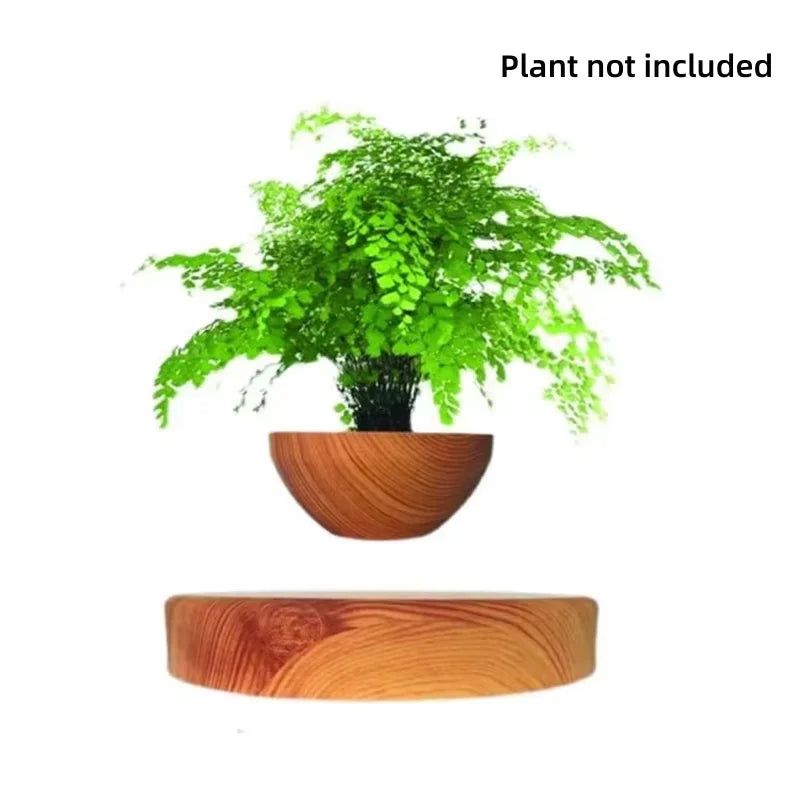 Magnetic Levitating Bonsai Pot – Floating Plant Holder with 360° Rotation