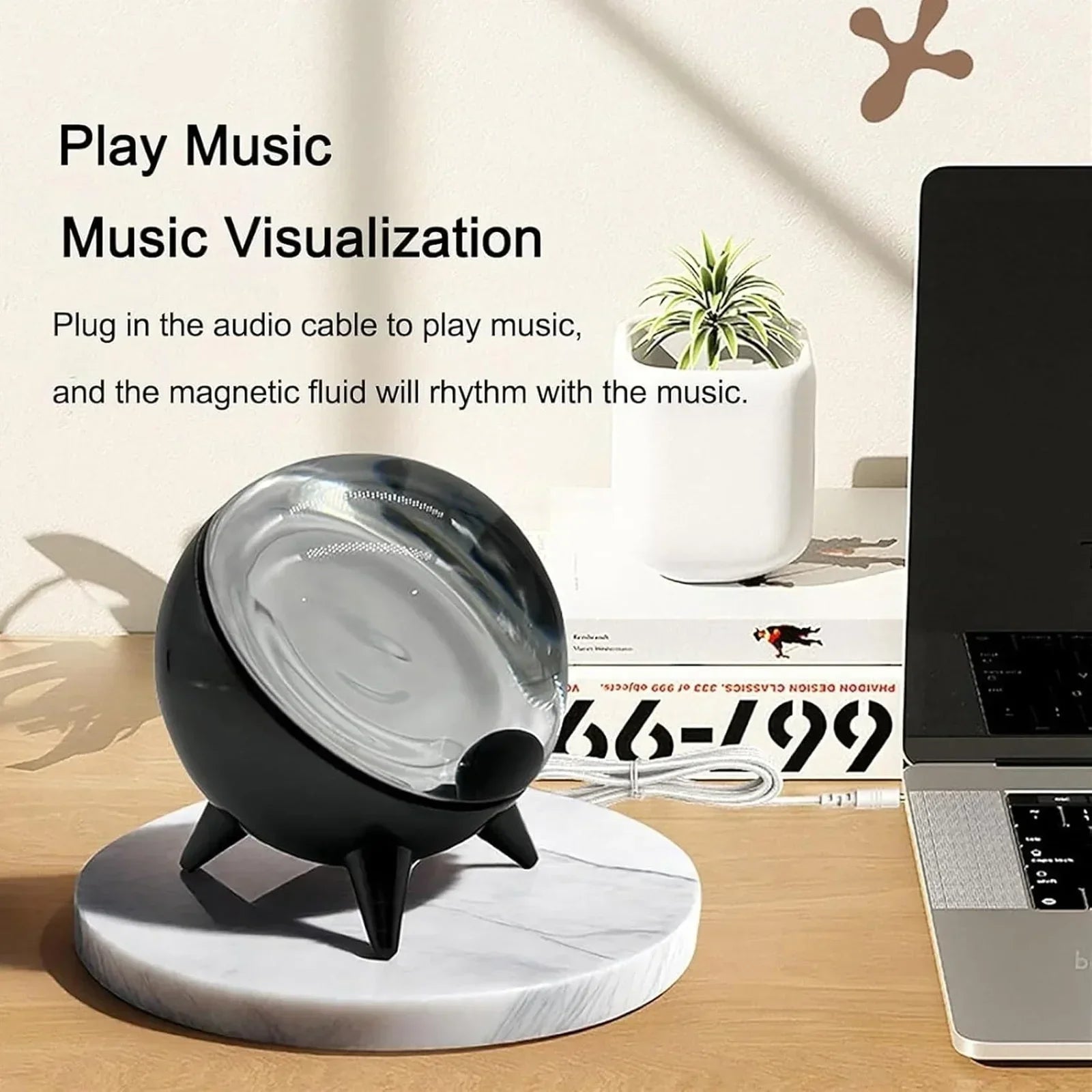 Magnetic Fluid Music Lamp – Sound Rhythm Visualizer Desk Deco