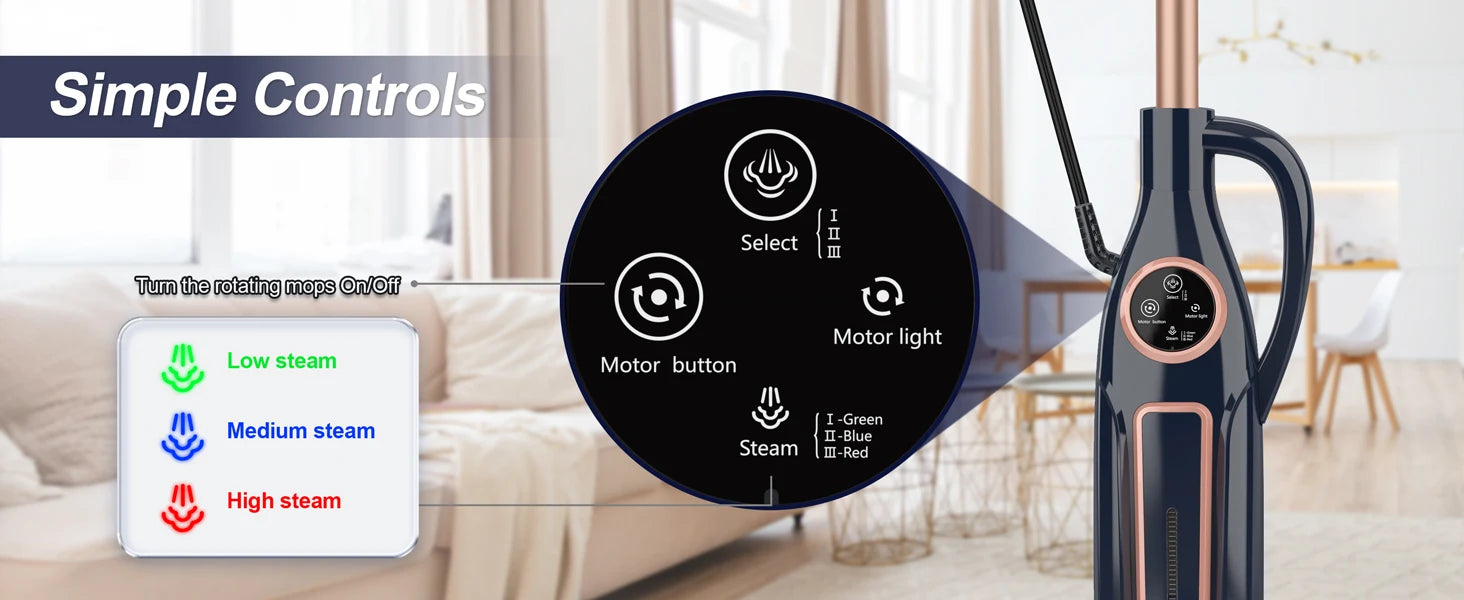 Rotating Scrubbing Steam Cleaner