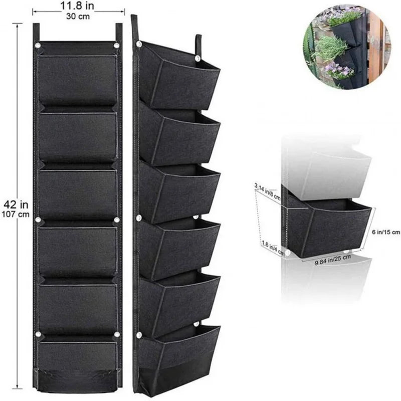 Vertical Hanging Garden Planter Bag  Pockets