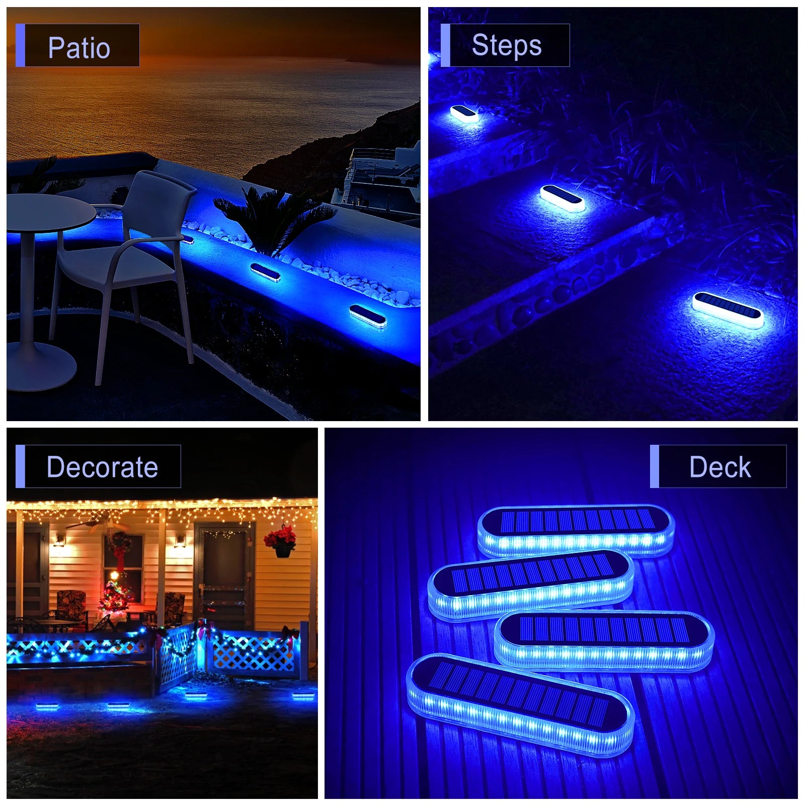 Solar Deck & Step Lights (4 Pack)