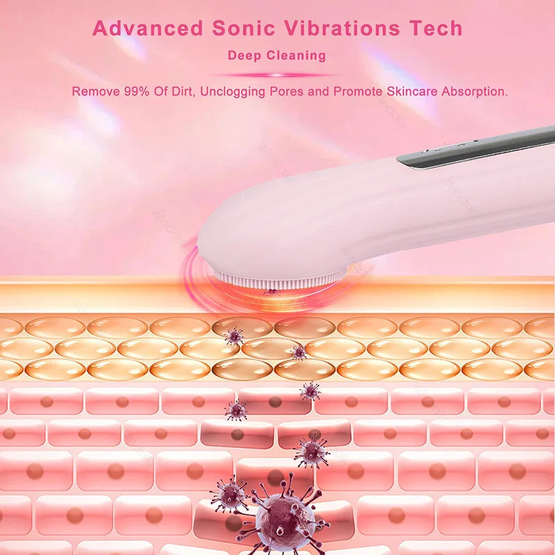Silicone Facial Cleansing Brush – Waterproof Electric Face Cleanser