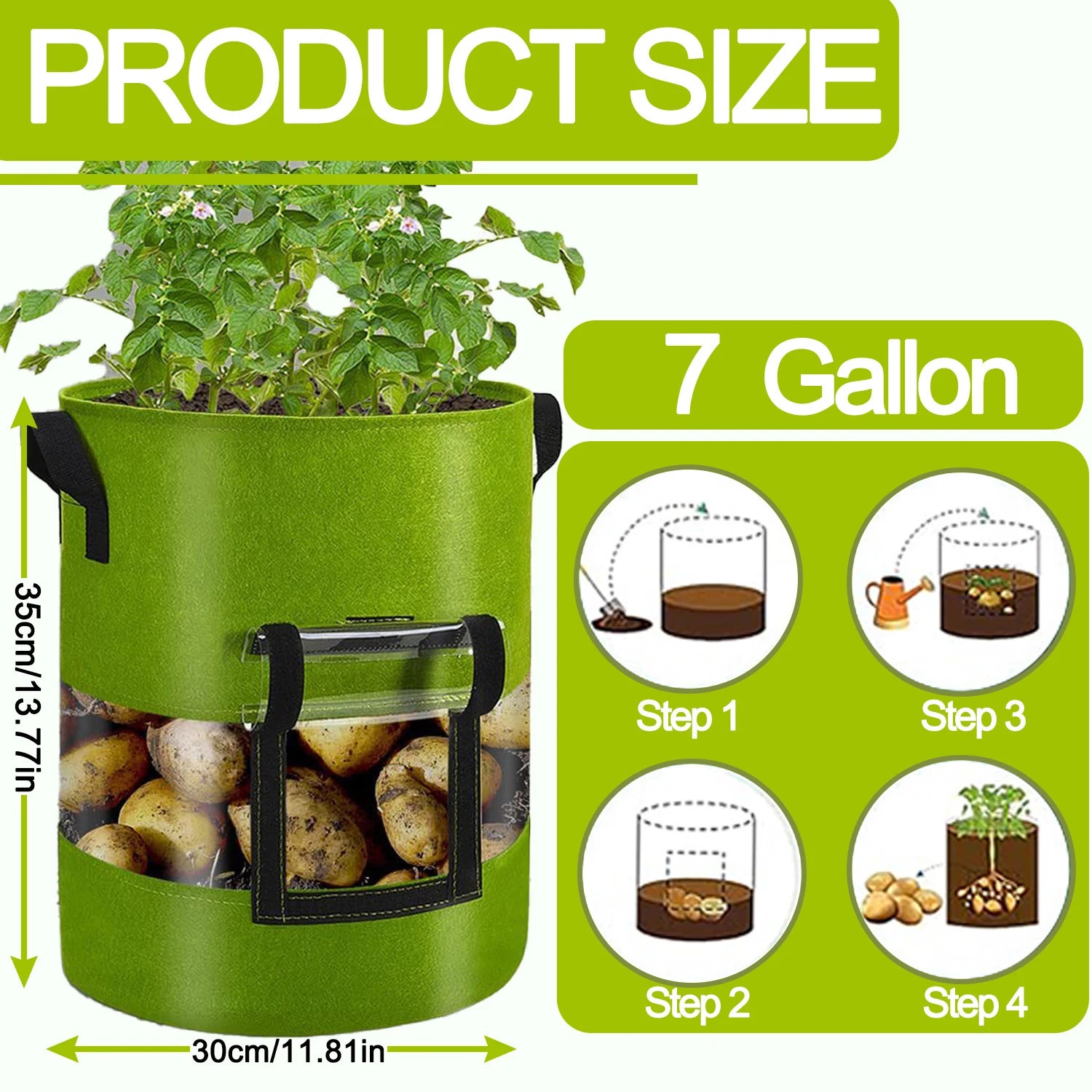 Non-Woven Garden Grow Bags with Handles