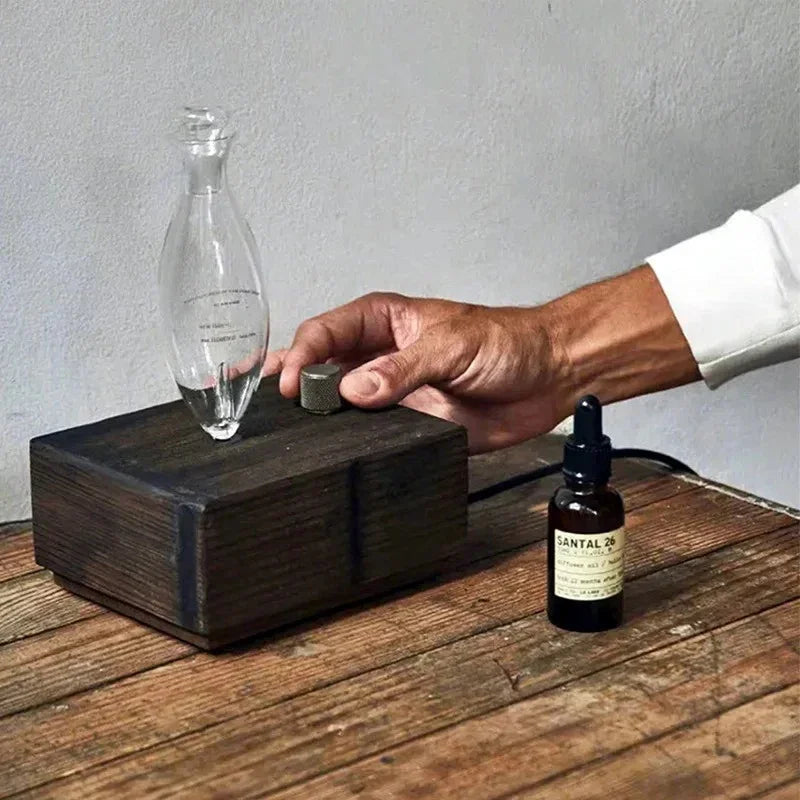 Solid Wood Glass Aroma Diffuser