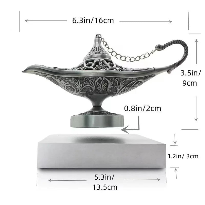 Floating Aladdin Magic Lamp – Magnetic Levitating Desk Ornament
