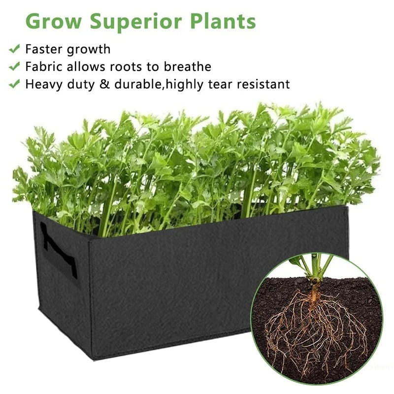 Rectangular Garden Grow Bag Planter