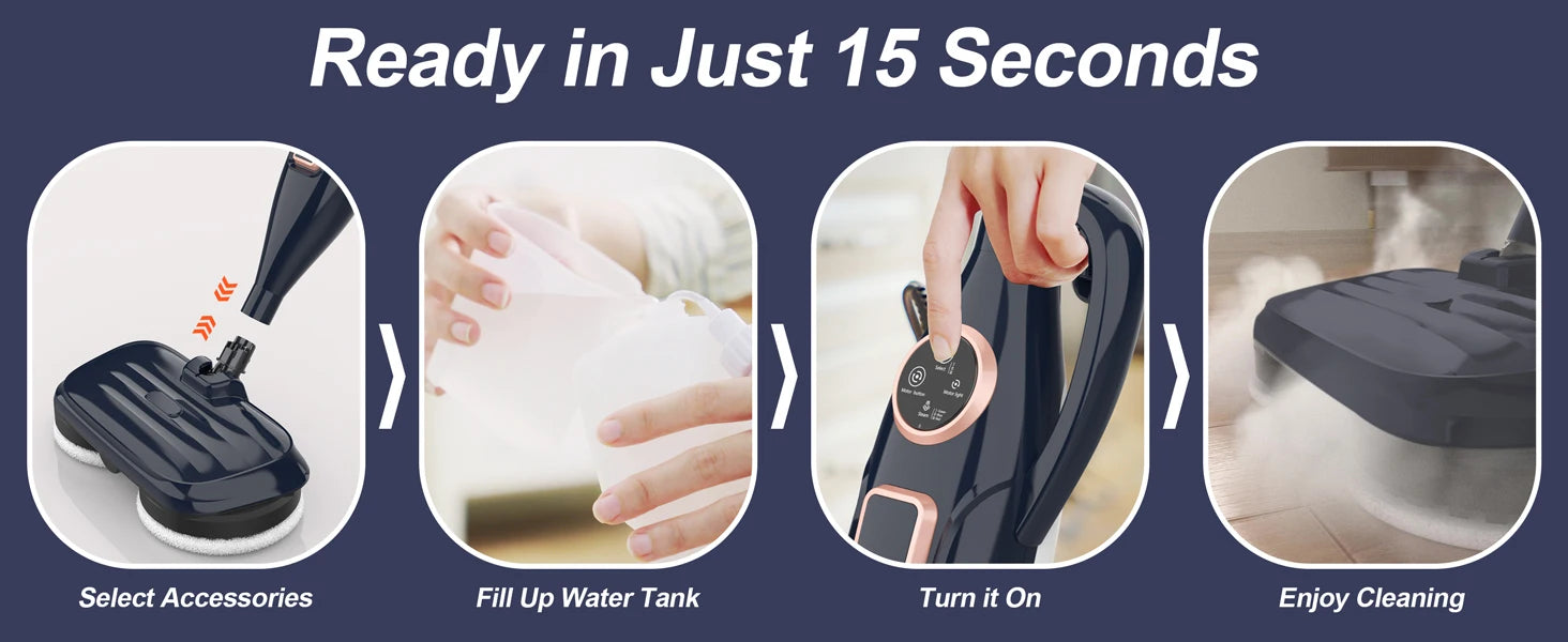 Rotating Scrubbing Steam Cleaner