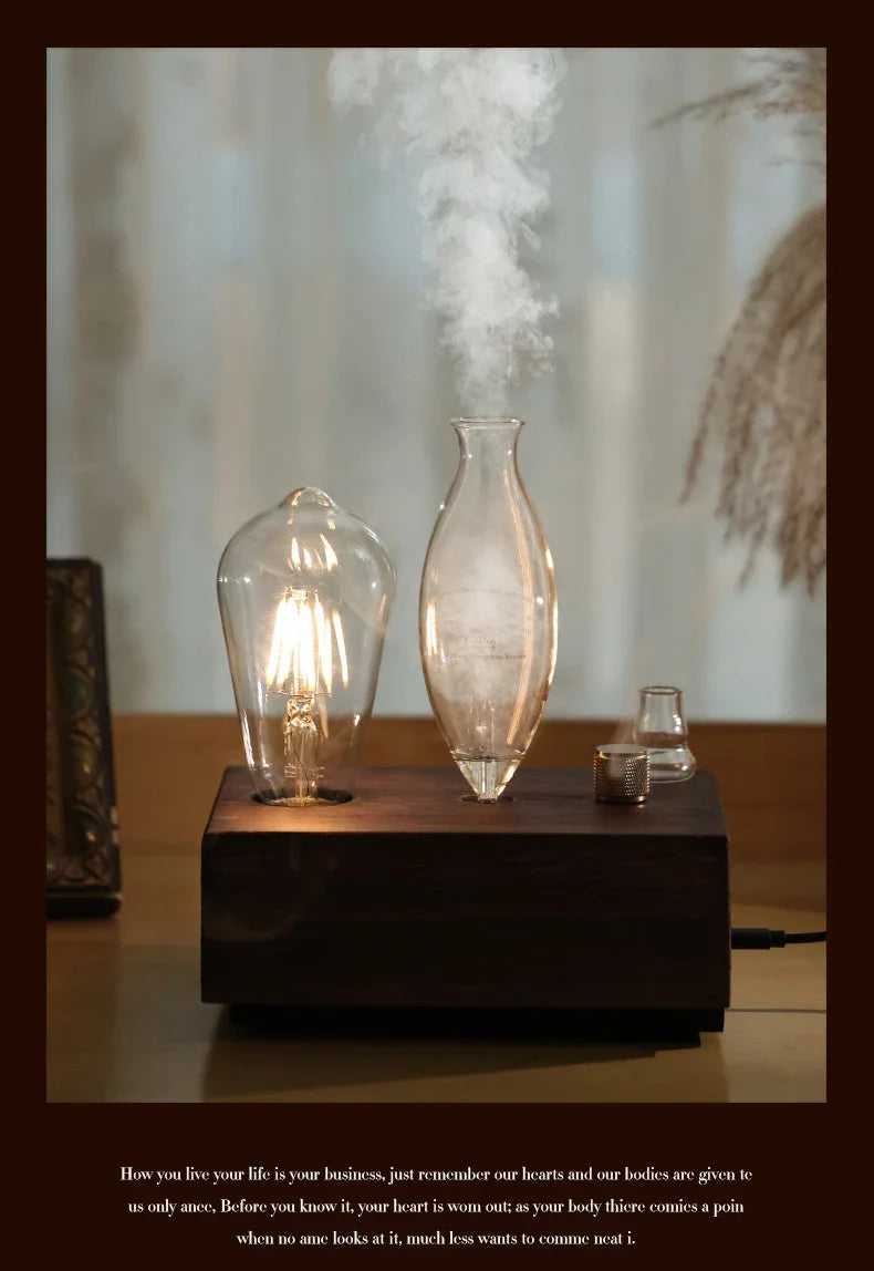 Solid Wood Glass Aroma Diffuser