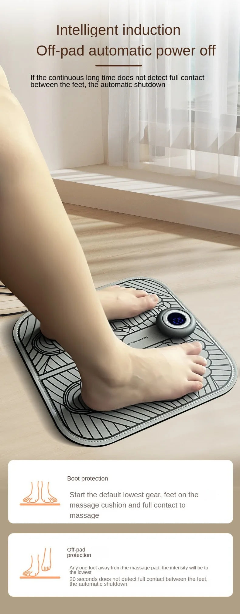 EMS Foot Massage Mat – Portable Electric Foot Massager