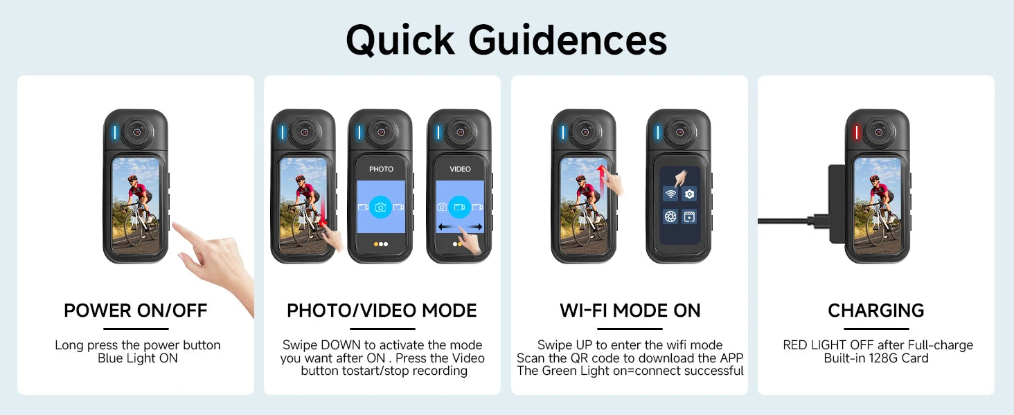 Mini Action Camera 1080P | Magnetic Wearable POV Camera with WiFi