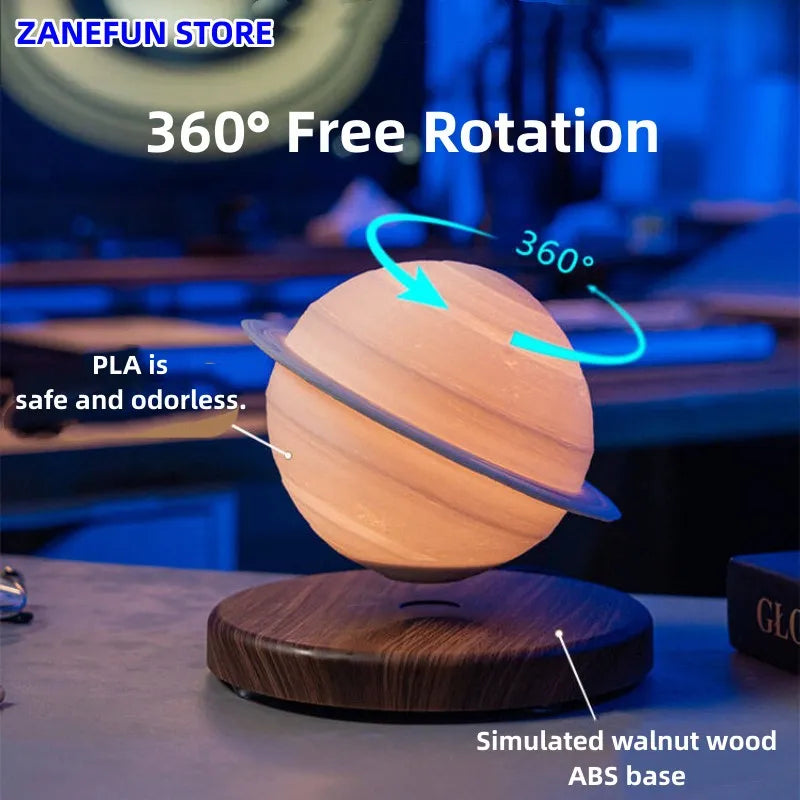 Floating Saturn Lamp – Magnetic Levitating LED Desk Light