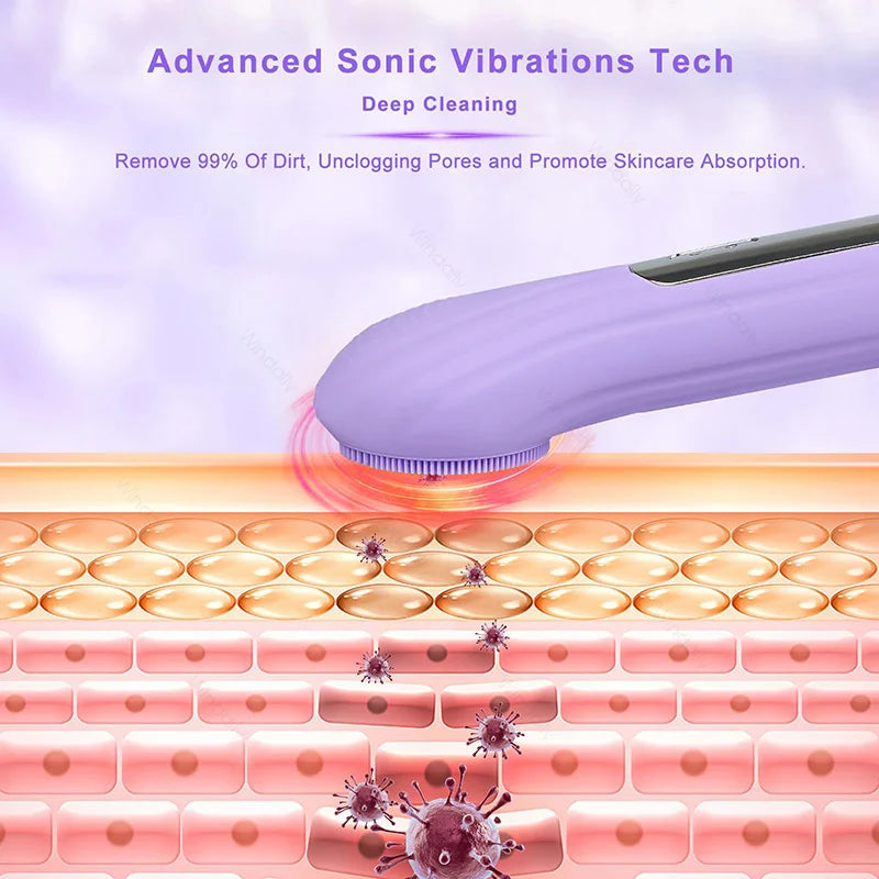 Silicone Facial Cleansing Brush – Waterproof Electric Face Cleanser