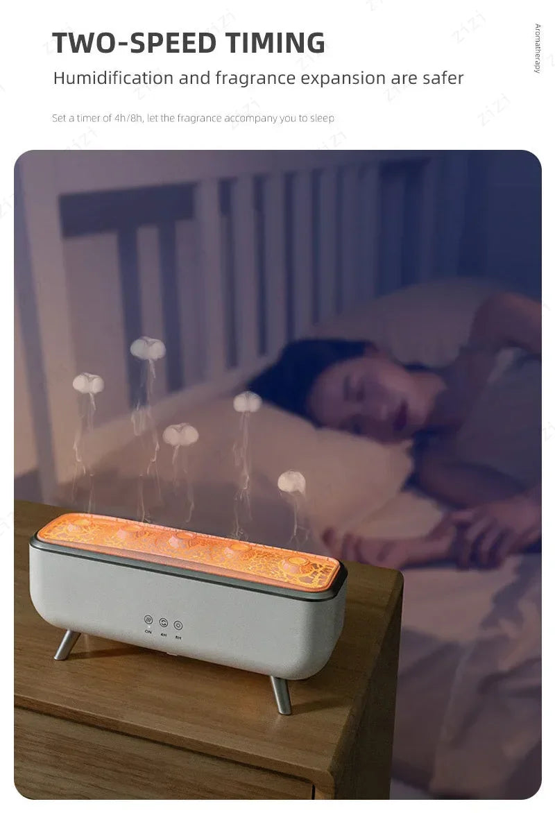 Flame Aroma Diffuser Humidifier – 7-Color LED Essential Oil Diffuser with Remote