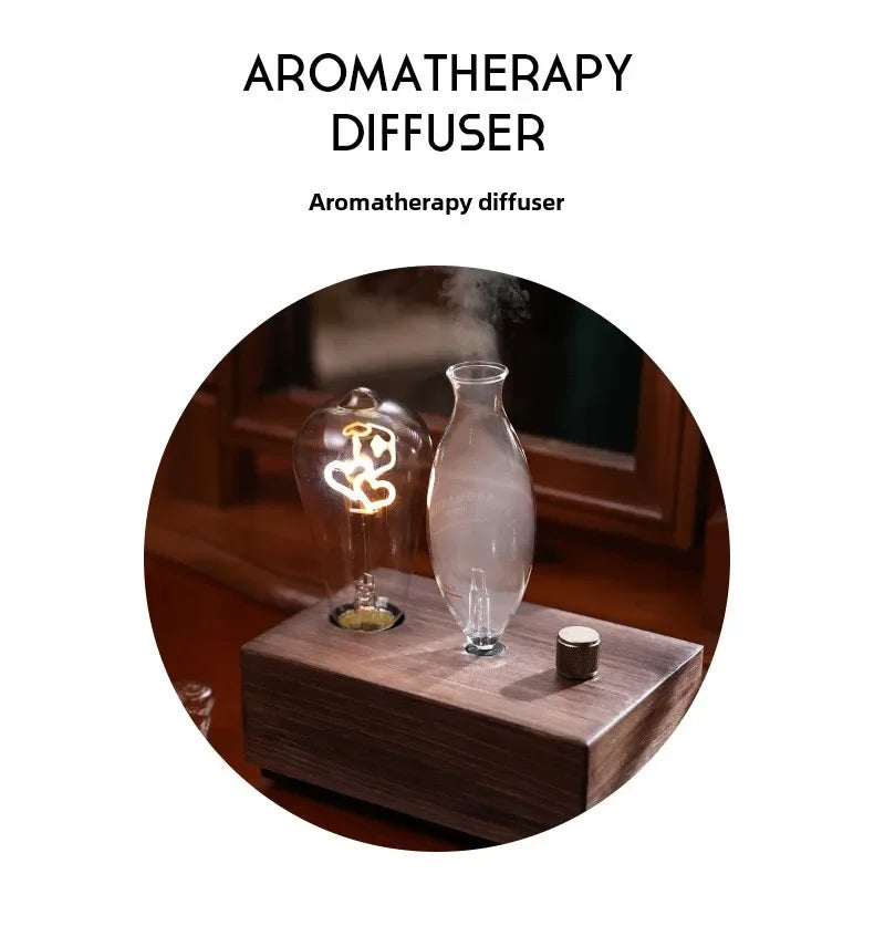 Solid Wood Glass Aroma Diffuser