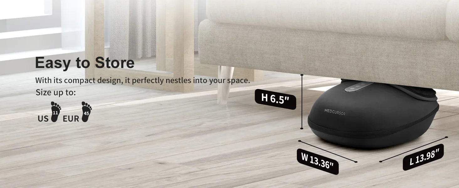 Shiatsu Foot Massager with Heat – Deep Kneading Electric Foot Massager
