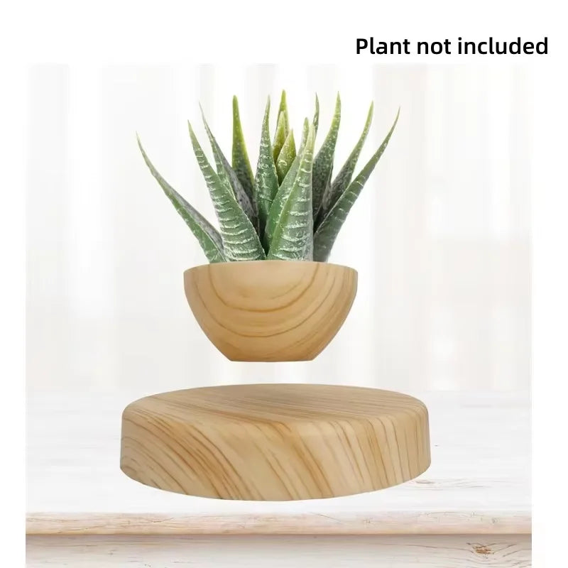 Magnetic Levitating Bonsai Pot – Floating Plant Holder with 360° Rotation