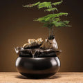 Lotus Water Fountain Humidifier – Ceramic Desktop Zen Fountain