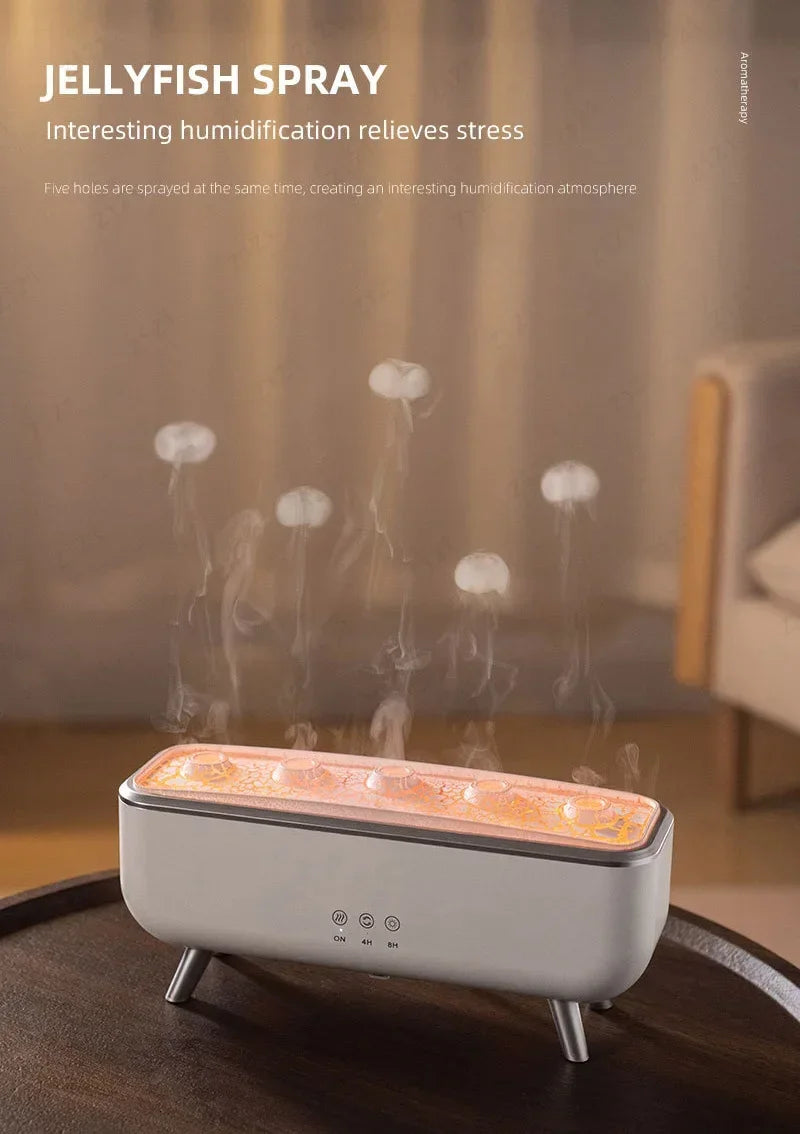 Flame Aroma Diffuser Humidifier – 7-Color LED Essential Oil Diffuser with Remote