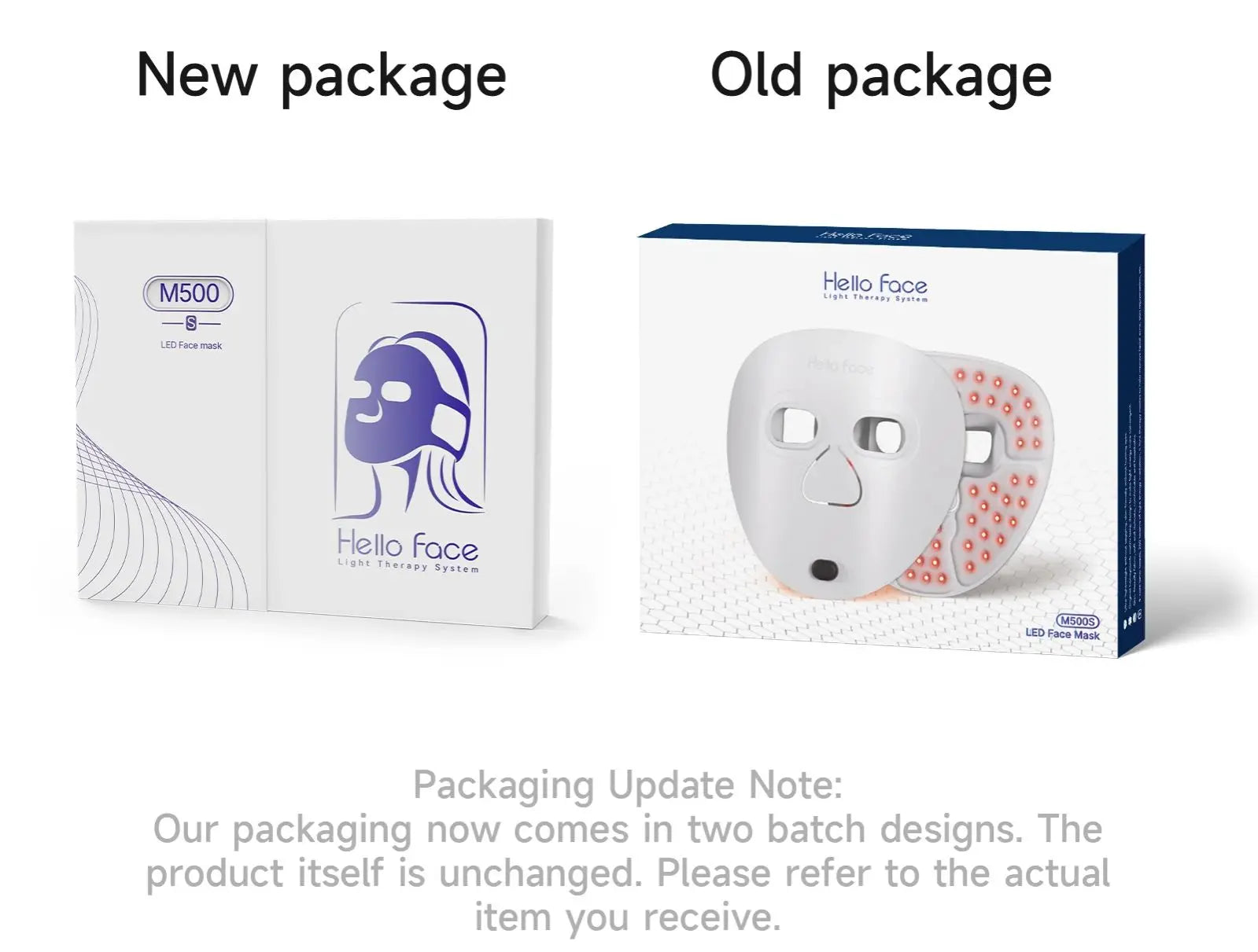 HELLO FACE M500 LED Light Therapy Mask – Anti-Aging & Acne Treatment