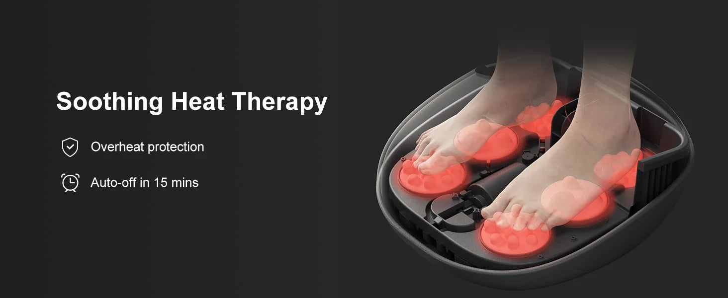 Shiatsu Foot Massager with Heat – Deep Kneading Electric Foot Massager