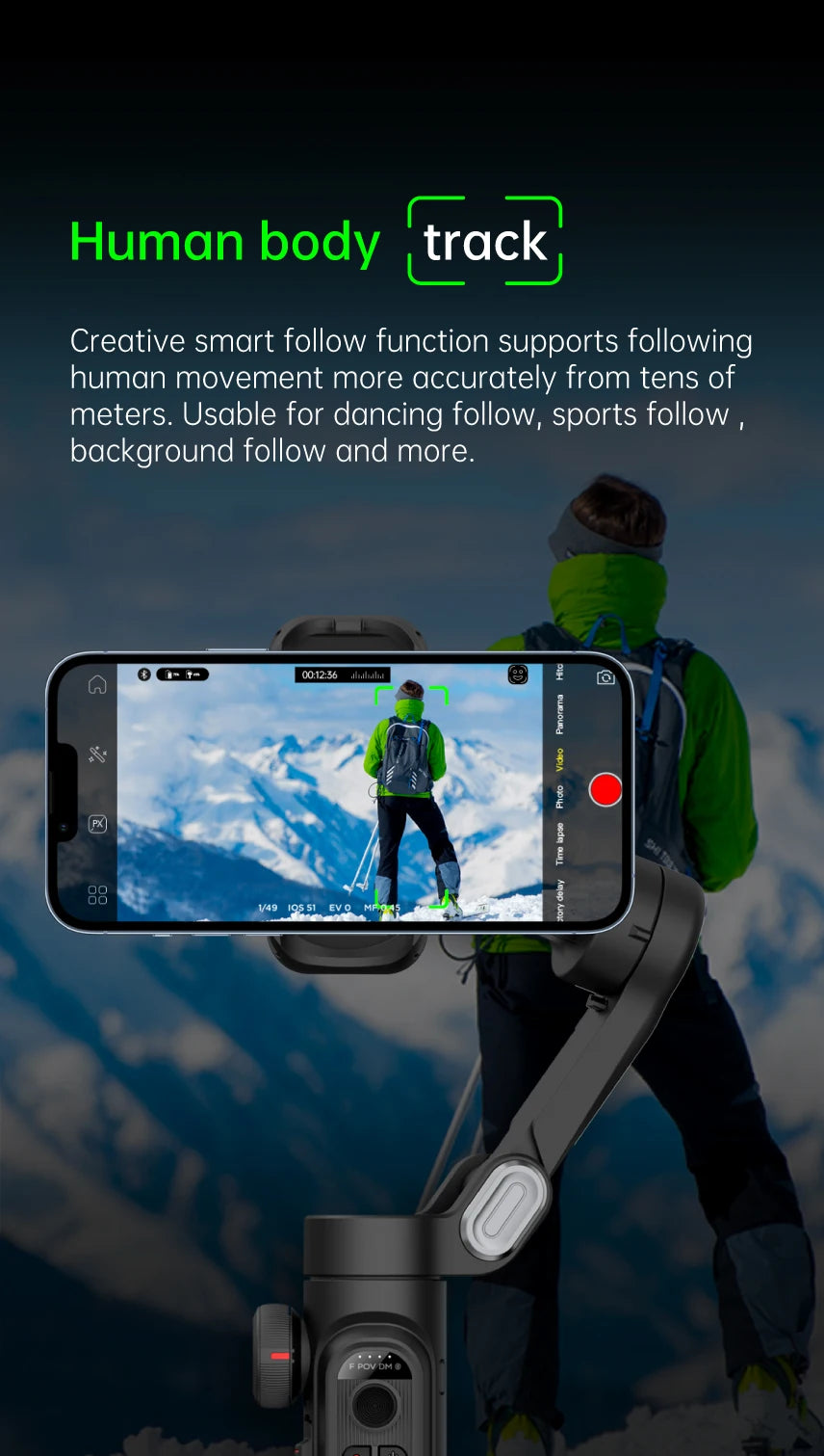 3-Axis Smartphone Gimbal Stabilizer | Foldable Anti-Shake Vlog Gimbal