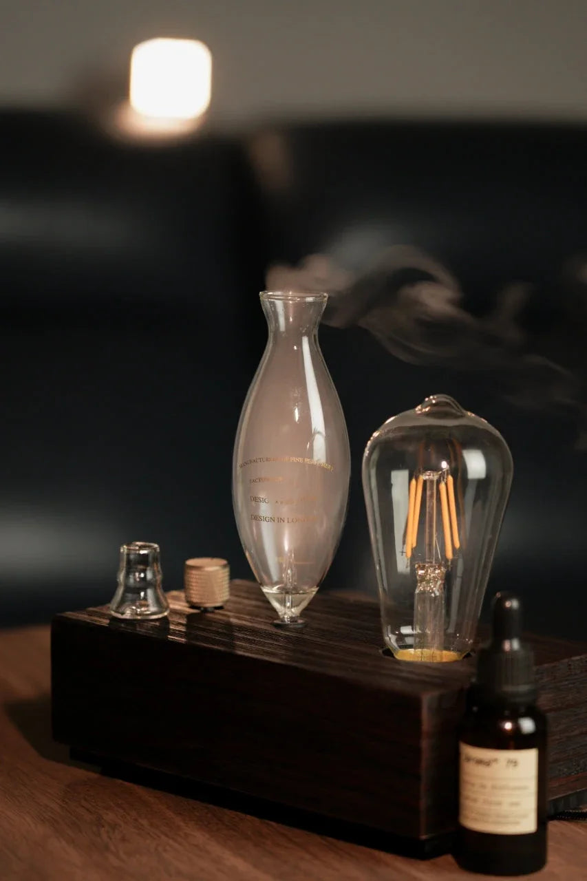 Solid Wood Glass Aroma Diffuser