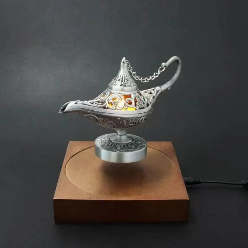 Floating Aladdin Magic Lamp – Magnetic Levitating Desk Ornament