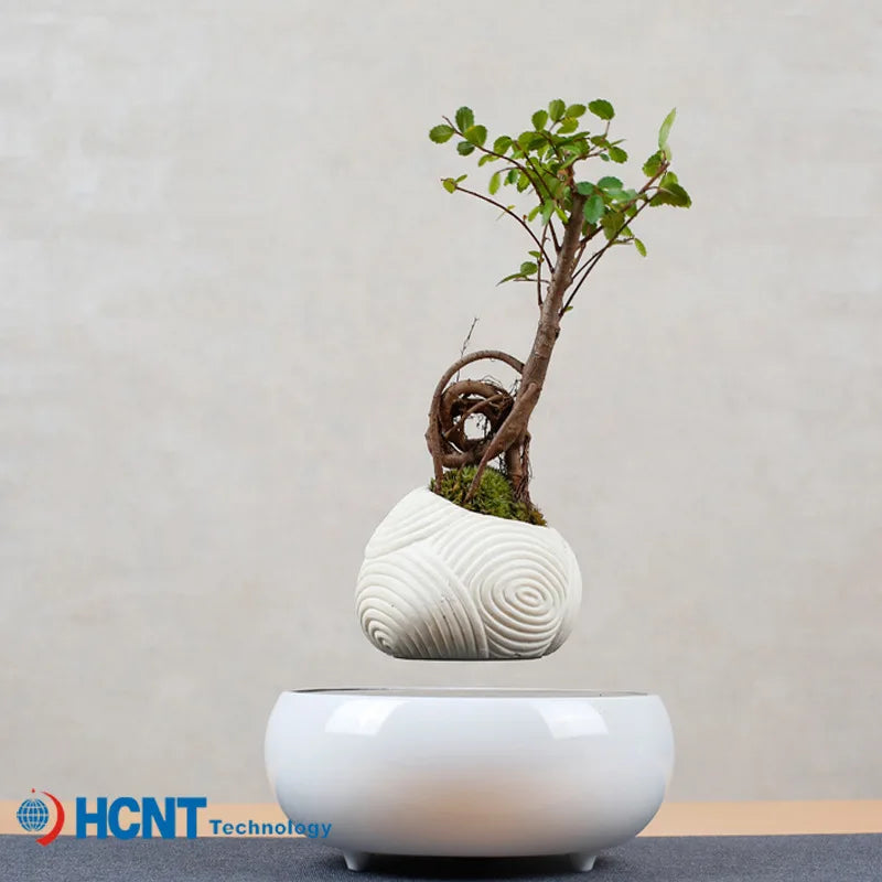 Magnetic Levitating Plant Pot – Floating Rotating Bonsai Planter