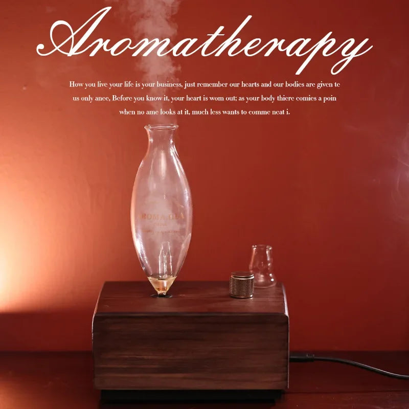 Solid Wood Glass Aroma Diffuser