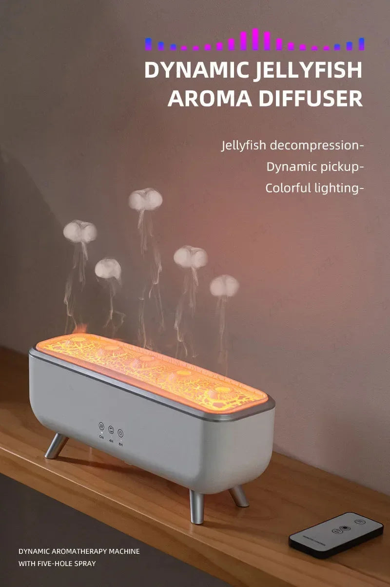 Flame Aroma Diffuser Humidifier – 7-Color LED Essential Oil Diffuser with Remote