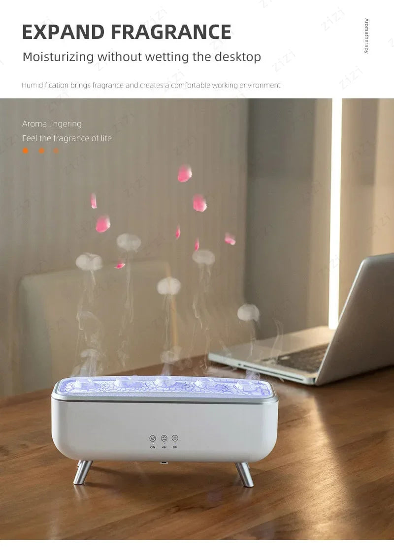 Flame Aroma Diffuser Humidifier – 7-Color LED Essential Oil Diffuser with Remote